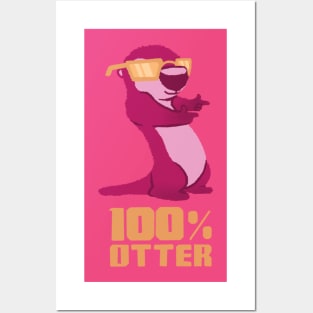 100% Otter Pink Posters and Art